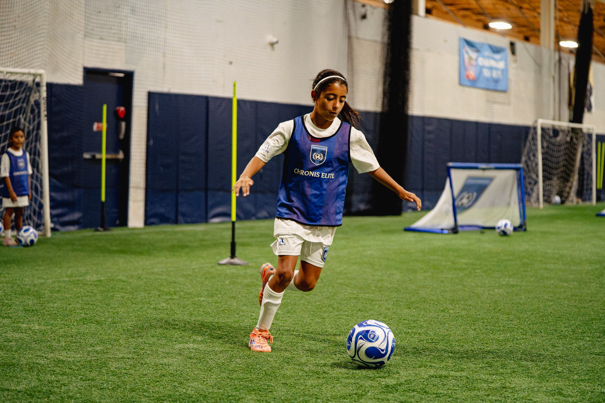 Youth soccer player receiving focused individual training on Long Island